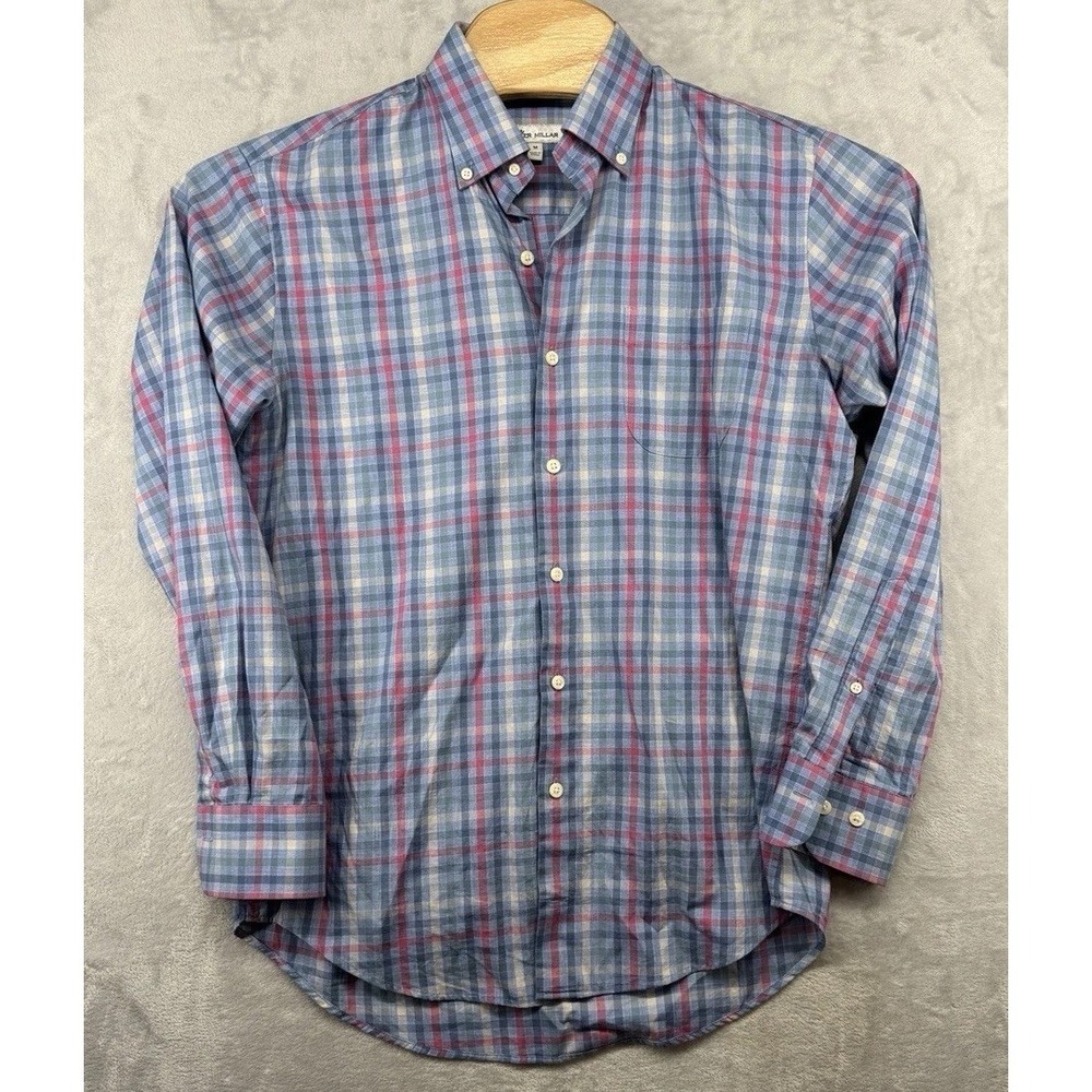 Peter Millar Button Down Long Sleeve Shirt Cotton Multicolor Men's Size M